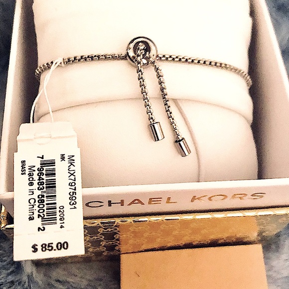 NIB Michael Kors Women's Two-Tone Brass Chain Bracelet - Picture 7 of 7